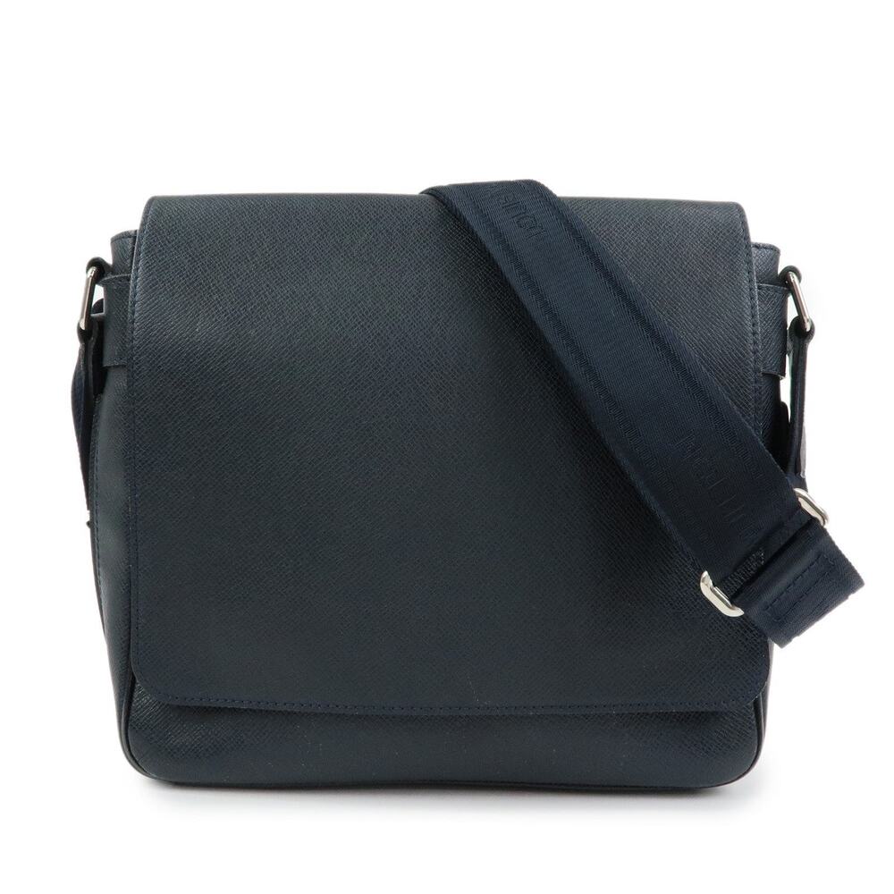 Louis Vuitton Taiga Leather Crossbody Bag Blue